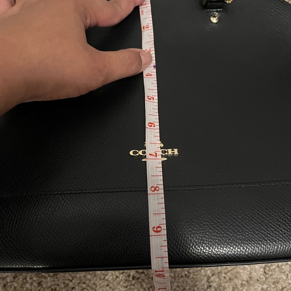 Excellent Condition Coach Black Leather Dome Satchel Crossbody Bag - Picture 10 of 13